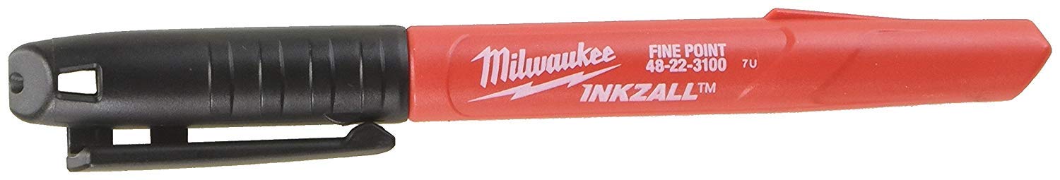 Milwaukee 48-22-3100 Inkzall Jobsite - Rotulador permanente de punta fina, color negro