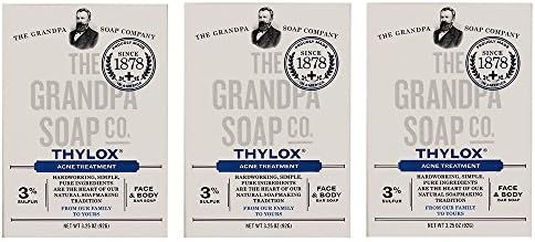 Grandpa's Thylox Acne Treatment Soap with Sulfur - 3.25 oz (3-pack)