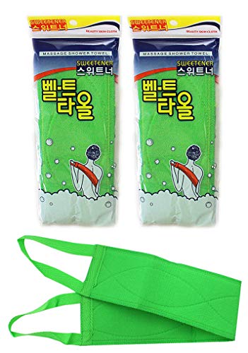 2pcs Korean Italy Beauty Exfoliating Towel Scrub Nylon Wash Cloth Bath Body