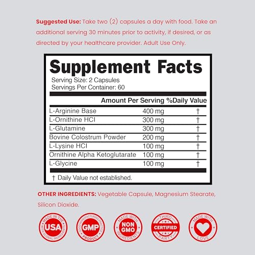 Image of HGH Supplements for Men & Women (120 Count) 1500mg Support Muscle Growth & Healthy Levels of Human Growth Hormone - Promote Healthy Muscle & Recovery For Men Post Workout Supplement - USA Made