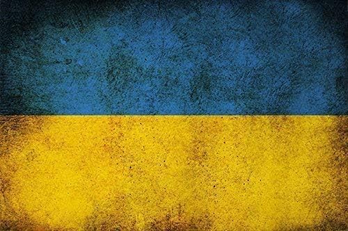 VVNC Ukraine Fahne Flagge Flag Blechschild Schild Blech Metall Metal Tin Sign 20 x 30 cm