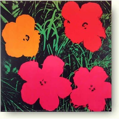Amazon アンディ ウォーホル 花 1964年 1オレンジ 1レッド 2ピンク アートポスター アートフレーム ポスター オンライン通販