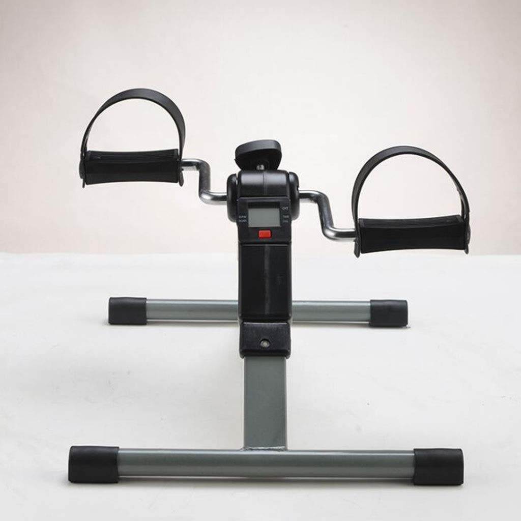 mini stepper domowy mini rower do ćwiczeń nóg trener rehabilitacyjny do kończyn dolnych pionowy składany sprzęt fitness rozszerzenie rozmiar 49 * 3,7 * 35 cm, czarny