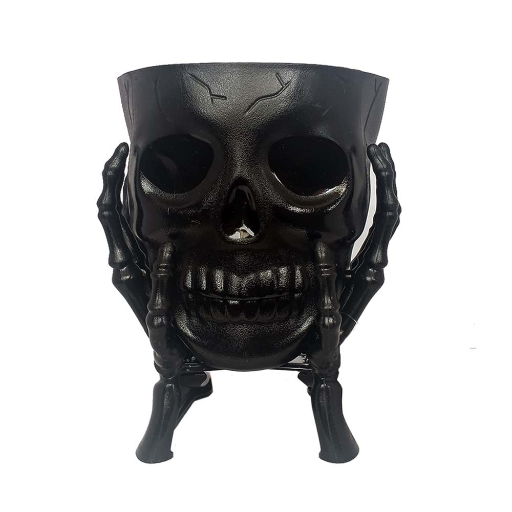 RDC Halloween Skull Skeleton Plastic Candy Dish - black