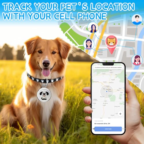 WDKXCN Mini GPS-Tracker für Hund und Katze - IP65-Wasserdichter Haustiersystem, Schlüsselschnalle mit Echtzeit-Standortverfolgung