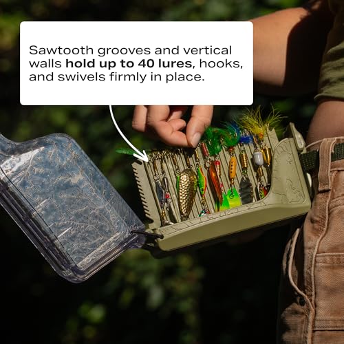 Rollercam SpinnerBox Caja para Pesca, Capacidad para 40 Señuelos, Verde Táctico miniatura 4