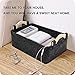Small Storage Baskets Felt Rectangle Basket Storage Bins for DVD CD Record Cord Books Video Electronics Items Remote TV Cabinet Organizer with Handles