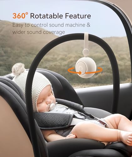 Image of Dreamegg Portable Sound Machine - White Noise Machine for Stroller & Car Seat, Baby Sleep Soother with 19 Soothing Sounds & Nursery Light, Travel Essential, Registry Gift