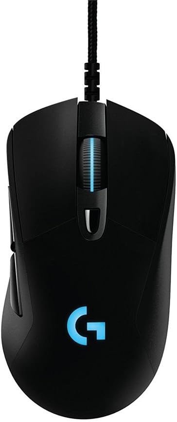 Logitech G403 Prodigy Wired Gaming Mouse, 12,000 DPI, RGB, Lightweight, 6 Programmable Buttons, On-Board Memory, Compatible with PC / Mac - Black