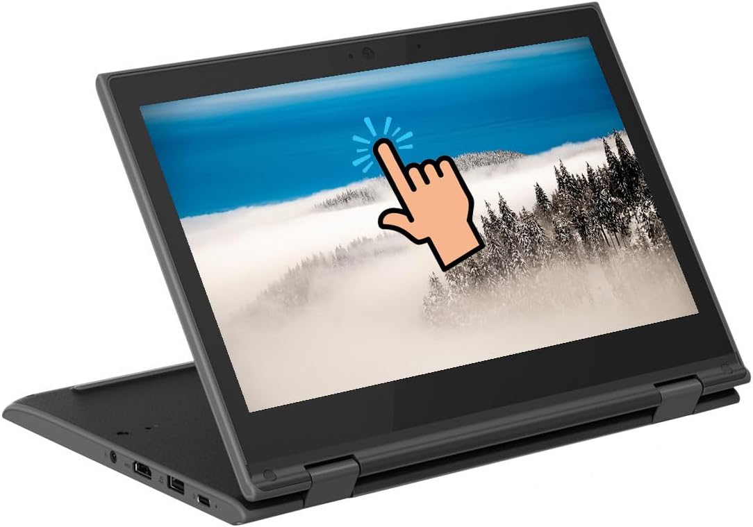 Lenovo 300e Chromebook Gen2 Laptop, 2-in-1 Touchscreen Computer, Intel N4020 Processor, 32GB SSD, 4GB RAM, Japanese Keyboard, Chrome OS (Renewed)