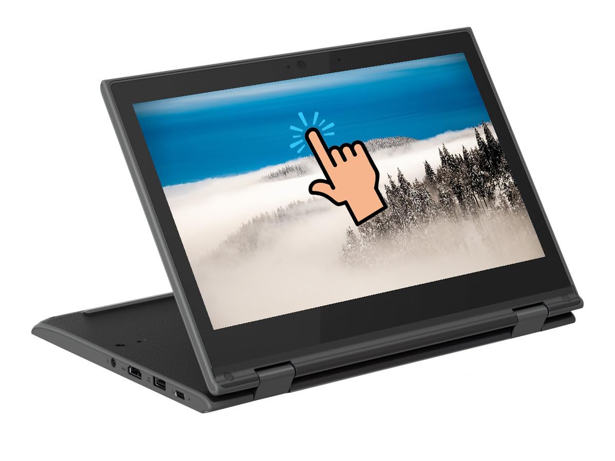 Lenovo 300e Chromebook Gen2 Laptop, 2-in-1 Touchscreen Computer, Intel N4020 Processor, 32GB SSD, 4GB RAM, Japanese Keyboard, Chrome OS (Renewed)