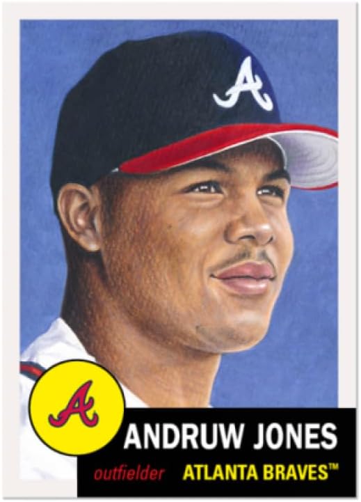 2020 Topps The MLB Living Set Baseball #315 Andruw Jones Atlanta Braves Official MLB Trading Card Red Facsimile Autograph on Back ONLINE EXCLUSIVE Limited Print Run
