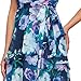 S.L. Fashions Women's Short Sleeve Tiered Skirt Long Maxi Surplice Neckline, Special Occasion Dress (Petite and Regular Sizes), Blue Multi, 6P