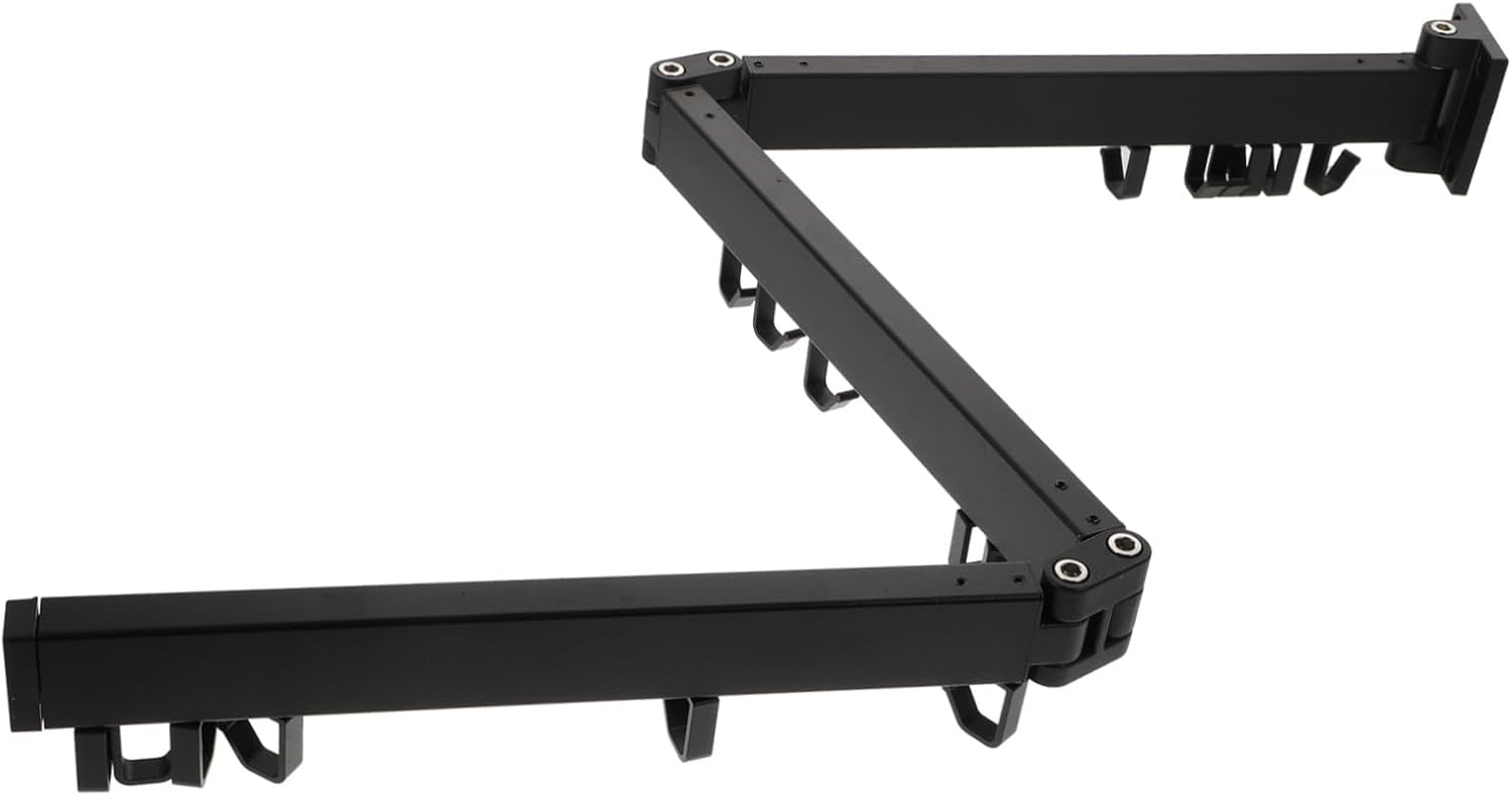 Retractable Wall-Mounted Clothes Drying Rack Collapsible Compact Aluminum Balcony Pole for Laundry Shrinkable Clothing Hanger Rod and Sturdy Design for Towels and Coats