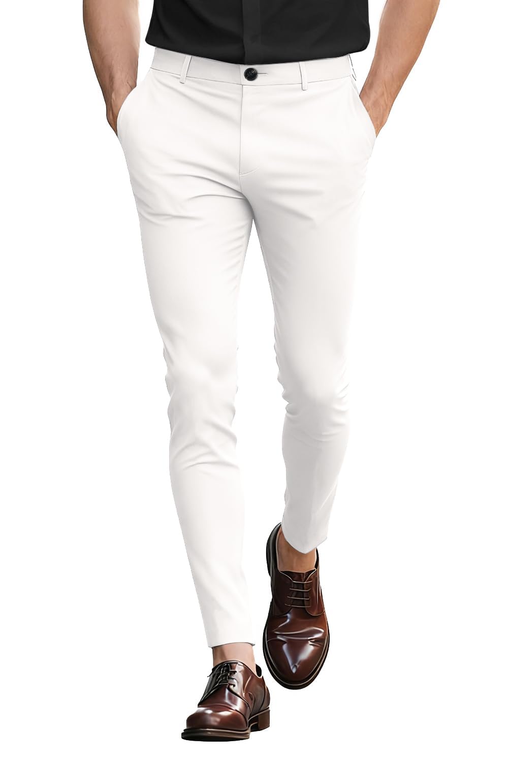 GINGTTO Pantalones Chinos Hombre Skinny Elásticos Pantalón Slim Stretch para Hombres