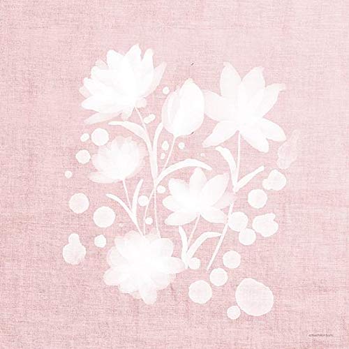 ArtExpert Pink Flower Bunch I by Bluebird Barn - 20 x 20 Premium Gallery Stretched Canvas Ready to Hang