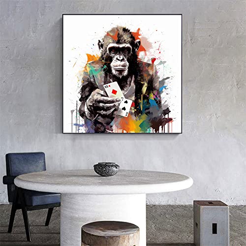 Tableau moderne coloré abstrait en impression sur toile haute définition pour salon