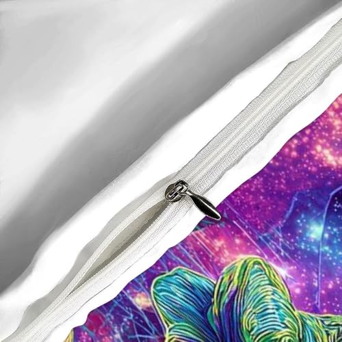 Housse de couette galaxie grenouille avec fermeture éclair pour lit simple - 6