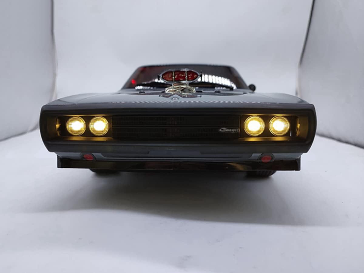 Palumma RC Car LED Light Bar RC Crawler Front Headlight Front Light Lamp LED Headlight Set for Kyosho FAZER 1970 Dodge Charger Upgrade (Warm White Headlight)