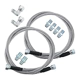 Ombsyej 52in 6AN Transmission Cooler Hose Fitting Kit Transmission Cooler Lines Fitting Kit Fit for