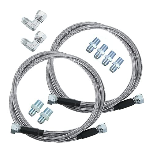 Ombsyej 52In 6An Transmission Cooler Hose Fitting Kit Transmission Cooler Lines Fitting Kit Fit For Chevy Ford Mopar Gm Gmc Buick Cadillac Cars And Trucks, Replace Th350/ 700R4/ Th400 #TOP3