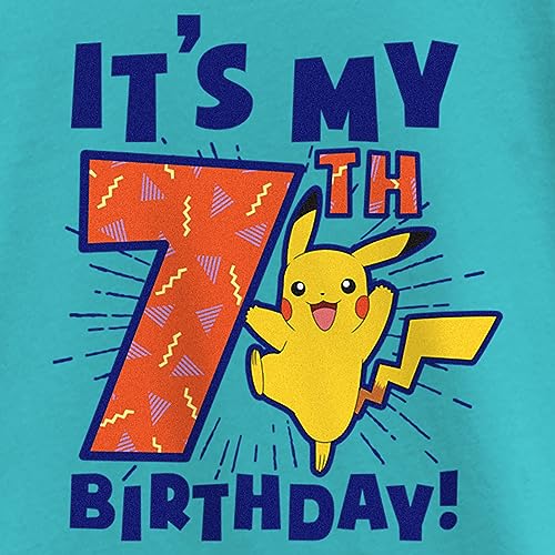 Girl's Pokemon It’s My 7th Birthday Pikachu T-Shirt2