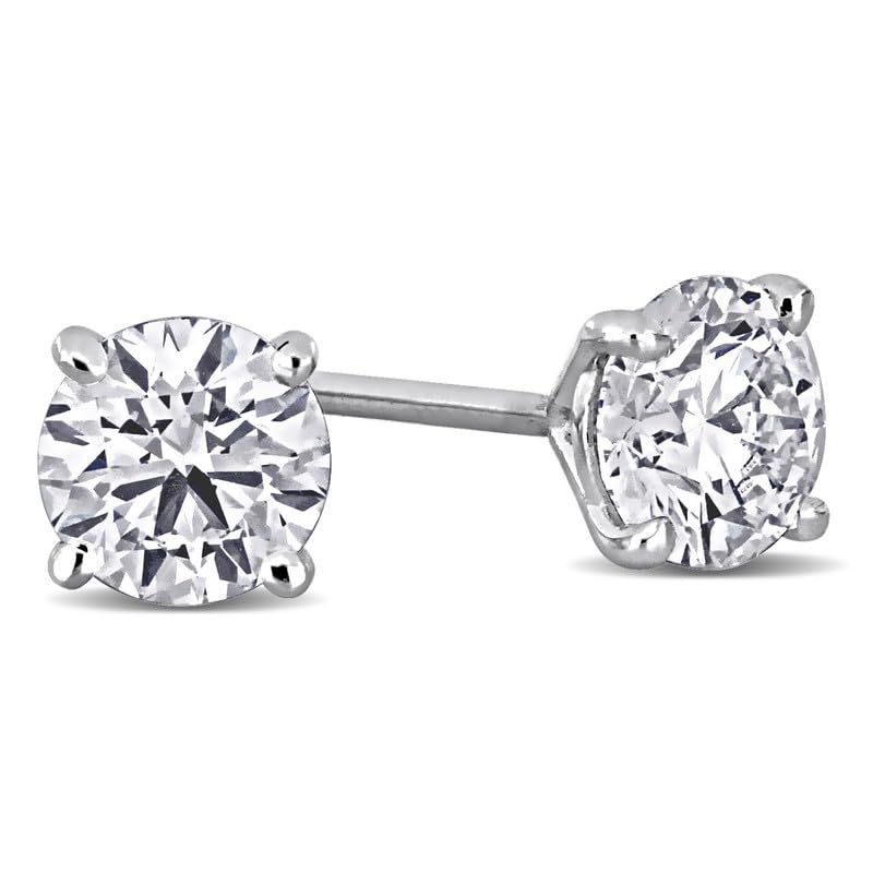 Image of Lab-Grown Diamond Stud Earrings With Unique laser engraved Diamond ID, Set In Platinum, White Gold or Yellow Gold - D Color, VVS2 Clarity, IGI Certified Lab-Grown Diamonds - Available in 1 to 5 CTTW