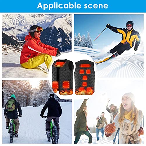 Image of AngelReally Heated Vest Adjustable Size Warm Vest with 5 Heating areas, USB Rechargeable Heated Jacket,Washable Electric Vest for Men Women