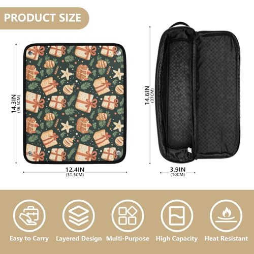 Bolsa de viaje Festive Elements Marble para herramientas de cabello, con tapete resistente al calor para planchas, rizadores y accesorios de cuidado capilar, organizador portátil miniatura 4