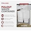 Rev-A-Shelf Double Trash Can Under Kitchen Cabinets Pullout, 35 Quart 8.75 Gallon with Soft-Close Slides, White, 53WC-1835SCDM-211