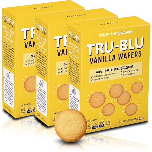 Tru-Blu Vanilla Wafers, 10 Ounce (Pack of 3) Vegan NOT GF