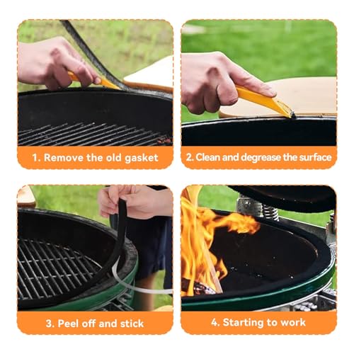 Onlyfire Hi Temp para parrillas kamado 15 pies miniatura 3