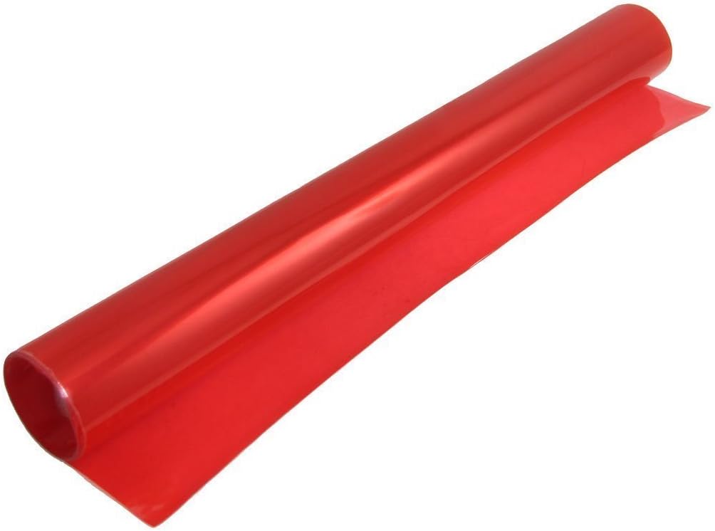 DIYAH 12 X 48 Inches Self Adhesive Headlight, Tail Lights, Fog Lights Tint Vinyl Film (Red)