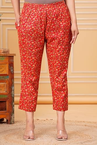 Image of Women Cotton Printed Co-Ord Set Kurta with Pant Set | Cotton Floral Printed Anarkali Maternity Feeding Kurta with Zipper /Maternity