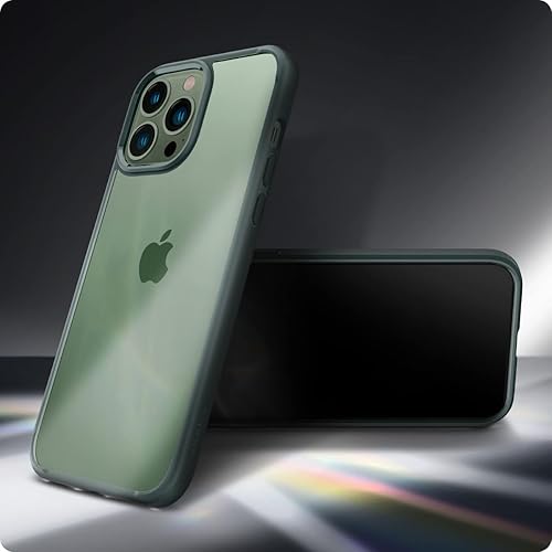 Miniatura 5 de Spigen Funda para iPhone 13 Pro, ultra híbrida, sin anillo magnético, antiamarilleo, verde medianoche