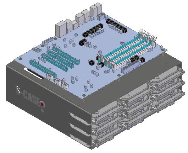 Crea tu Nube Privada en Casa usando S-CASE 5 ATX Servidor y Espacio para 9 Drives de Datos 2