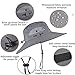 Jeeeun Wide Brim Solar Fan Outdoor Fishing Hat-Solar & USB Charging, UPF 50+ Sun Hat UV Protection Hat, Hat with Fan Built in Solar (C,One Size)
