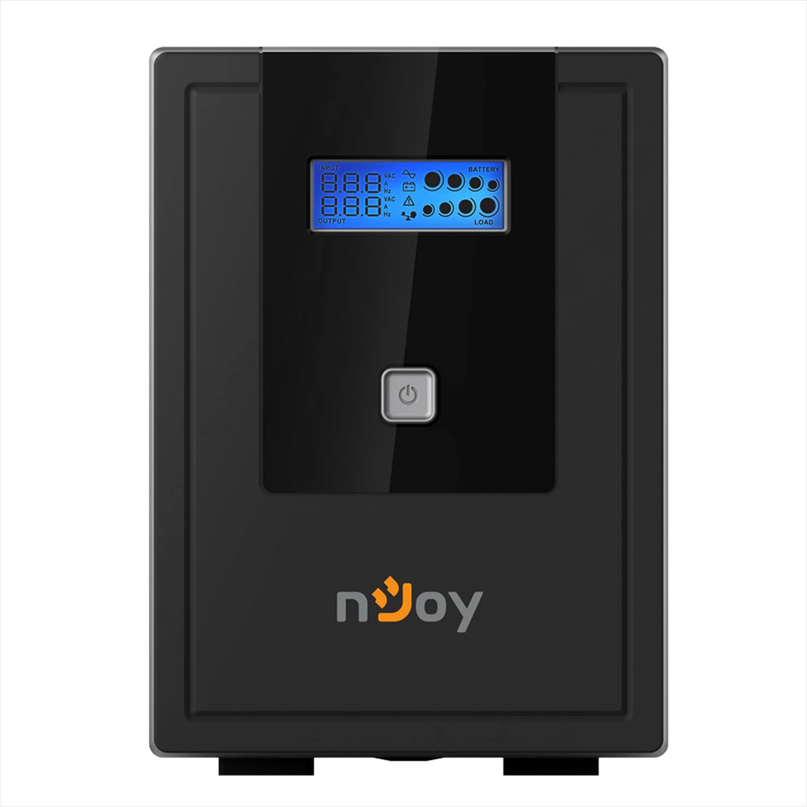 NJOY Cadu 2000 Gruppo di Continuità 2000VA 1200W | Line Interactive AVR | Display LCD | HID USB + Software | Protezione LAN 1Gb/s | 4 Schuko | 2 Batterie 12V 9Ah | UPS Server NAS Workstation