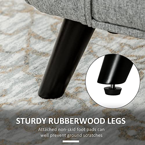 Homcom Modern Upholstered Storage Bench With Arms, Linen-Feel Fabric Ottoman Bench For Bedroom, Entryway, And Living Room Storage, Light Grey #TOP6