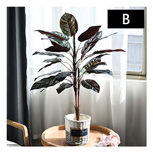 SimulationS Nordic Home Floor Flying Feather Bamboo Banyan Shop Window Display Loquat Leaves Decorative Plant Props 930 (Size : B)