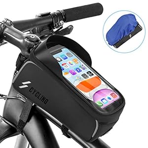 Osaloe Fahrrad Rahmentasche, Wasserdicht Fahrradtasche Handy Fahrradhalterung TPU Touchscreen Fahrradtasche Rahmen mit…