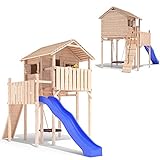 puppenbaumhaus holz  DOMIZILIO Spielturm Spielhaus Kletterturm Spielwelt Rutsche Stelzenhaus Baumhaus