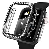 Recoppa Compatible for Apple Watch Case with Screen Protector for Apple Watch 40mm Series 6/5/4/SE, Bling Crystal Diamond Rhinestone Ultra-Thin Bumper Full Cover Protective Case for Women Girls iWatch