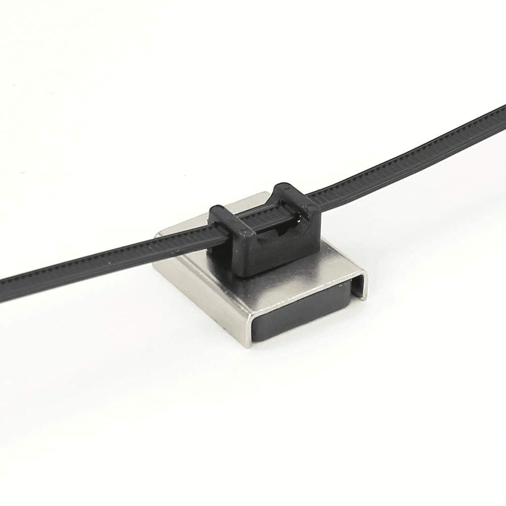 Montant de Cravate de câble magnétique (Acier Inoxydable) 26 x 23 x 6,3 mm de Putain de 6,1 kg (Paquet de 10)