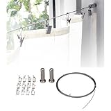 Curtain Wire Set Nickel Plated Steel , 118