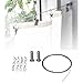 Curtain Wire Set Nickel Plated Steel , 118" Wire , 2 Wall Fixtures and 12 Clips