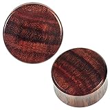 Entrega: 1 pieza Chic-Net Madera Plug marrón túnel Natural Textura Expander Tribal Ear Orgánica Plug 22mm