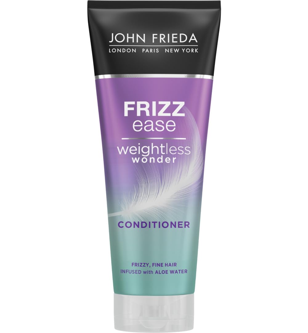 John Frieda Weightless Wonder Conditioner for Frizzy, Fine Hair with Aloe Water 250ml, Lightweight Conditioner for Fine, Frizzy, Dry Hair
