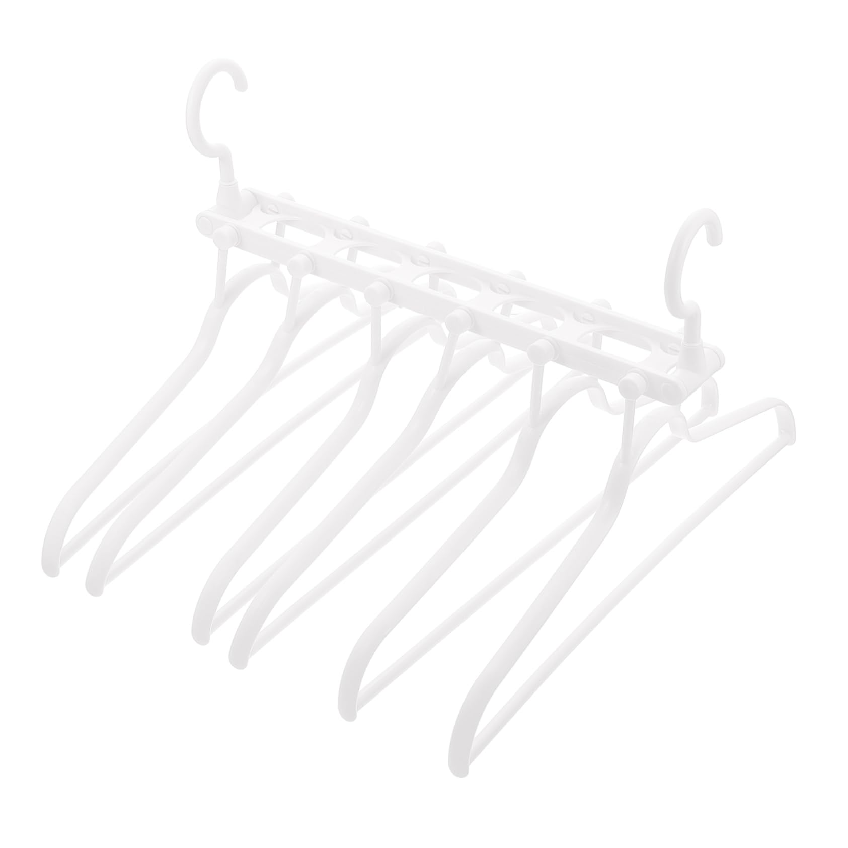 Cintre pliable en plastique blanc ULTECHNOVO rotatif pour dressing