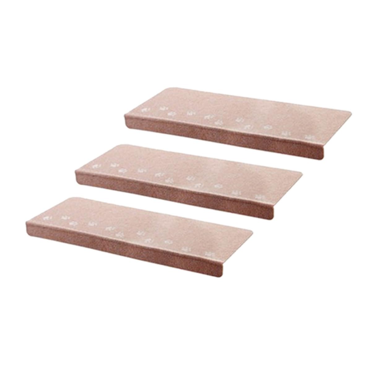Alfombrillas antideslizantes para escaleras domésticas beige que protegen a niños y mascotas